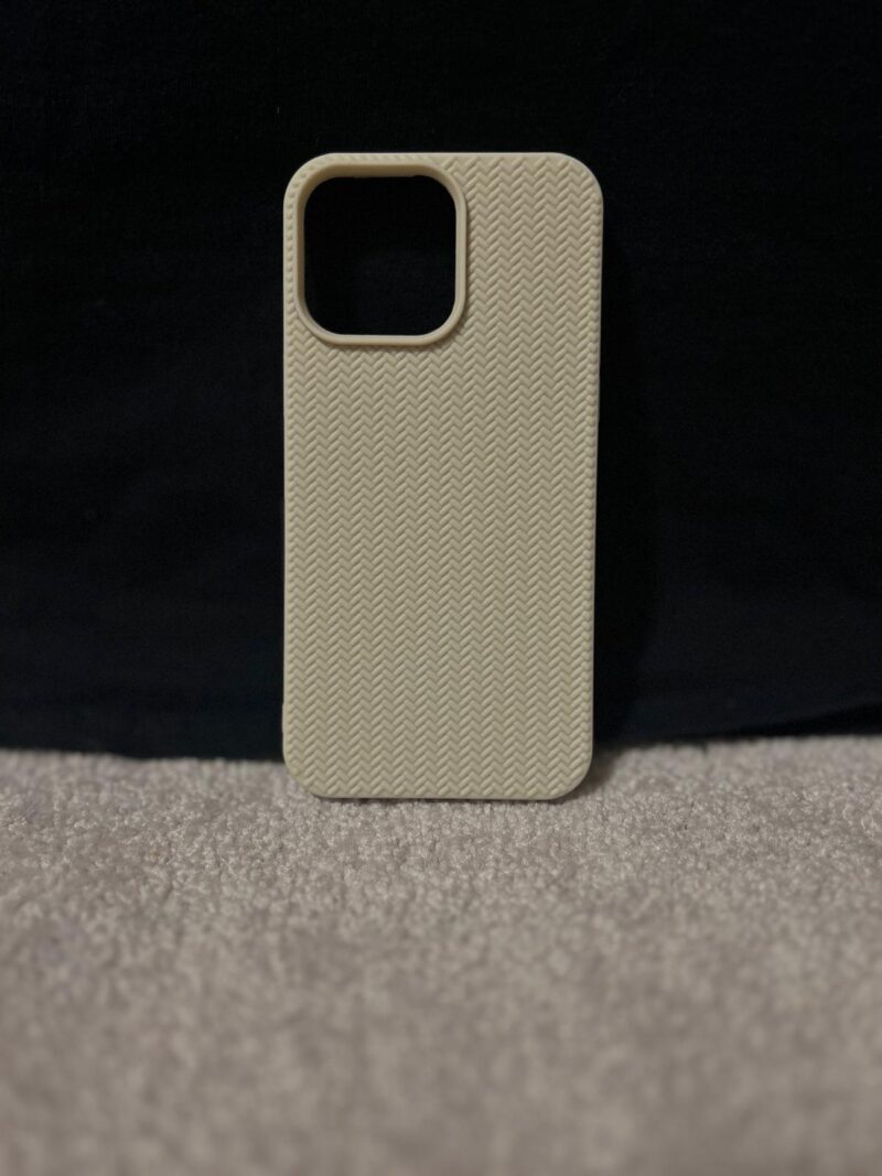 Luxury woven design case (cream)