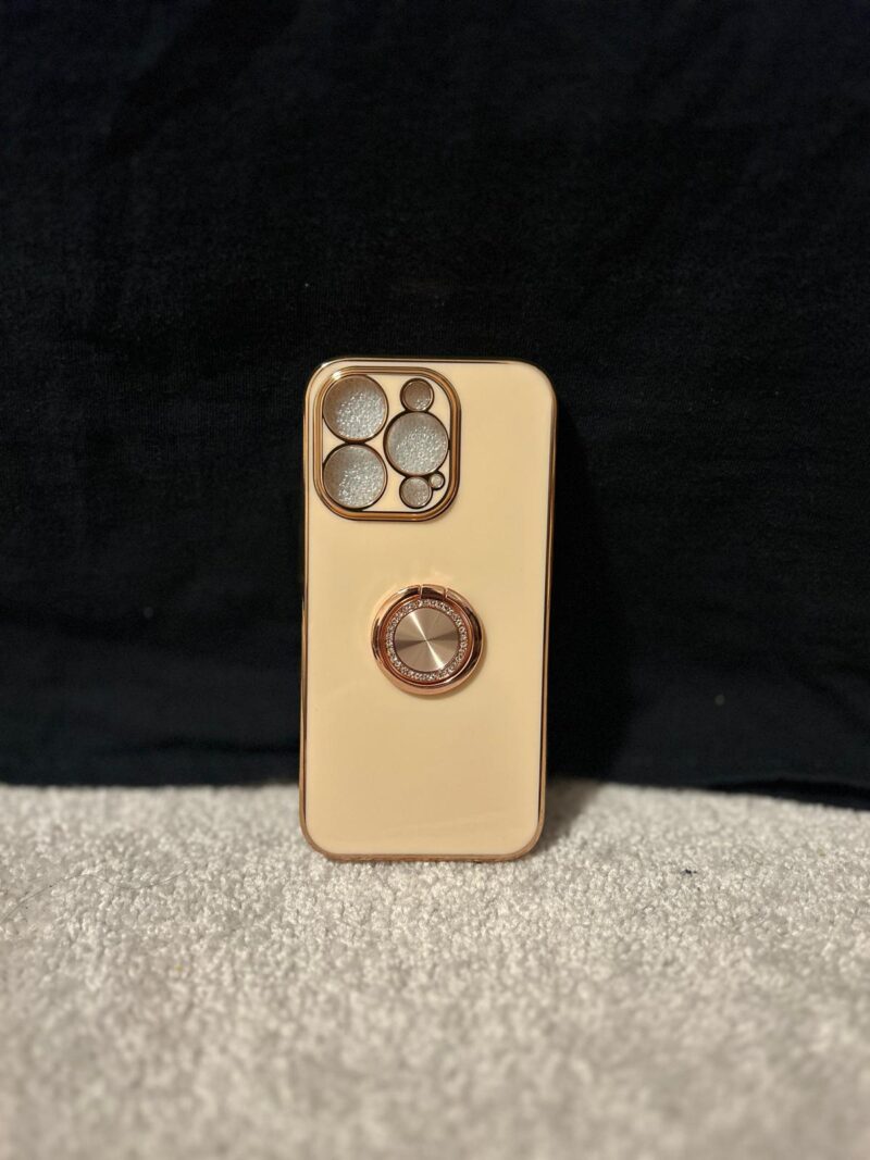 Golden case with ring stand