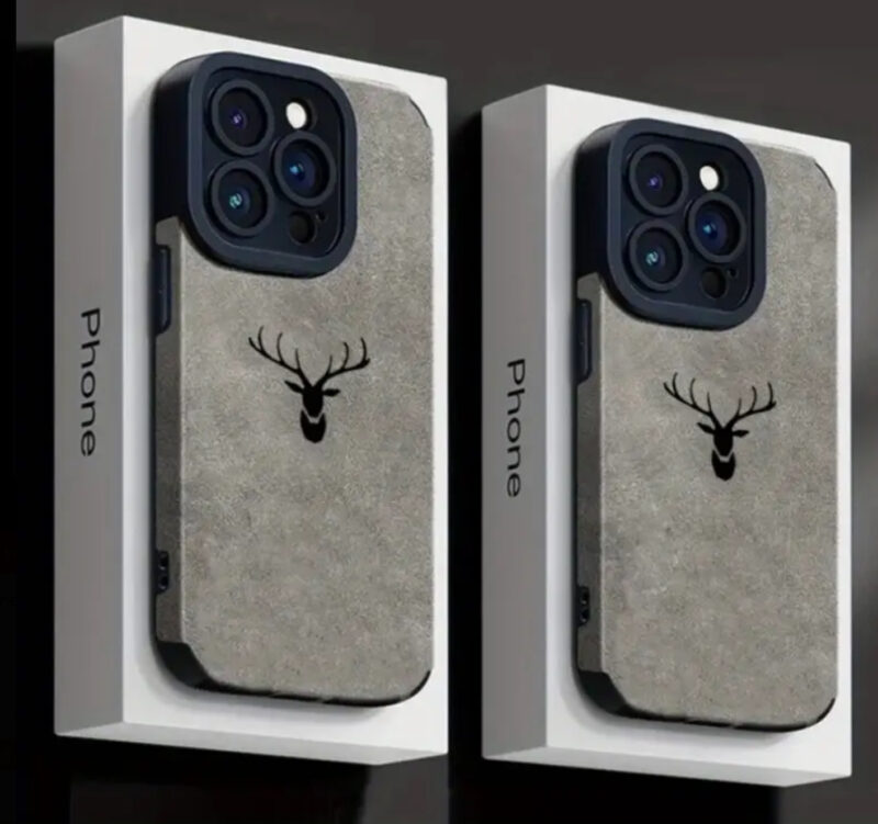 Premium Black Deer Head Phone Case